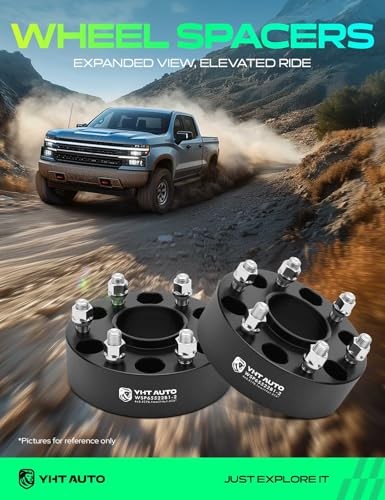 6x5.5 Hubcentric Wheel Spacers 2 inch Fits Chevy, GMC, 2 Inch(2PCS) Black - Picture 3 of 7
