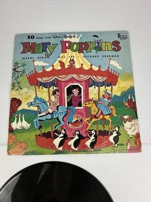 1964 Walt Disney s Mary Poppins Original Disneyland LP Album Record VTG