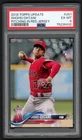 SHOHEI OHTANI 2018 TOPPS UPDATE BASEBALL #US1 "PITCHING" ROOKIE CARD PSA 6