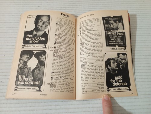 TV Guide UT ID Sept 21 1968 Dan Rowan Dick Martin Anthony Quinn Mr Fred Rogers - Picture 14 of 19