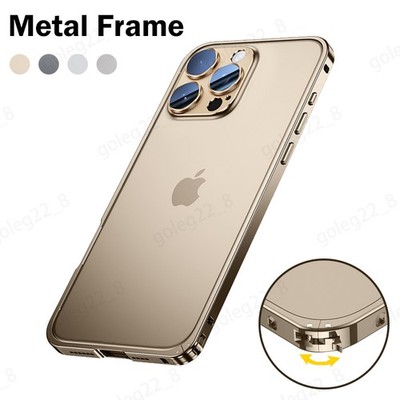 Aluminium Legierung Rahmen mit Objektivschutz für iPhone 16 Pro Max 15 14 13 12
