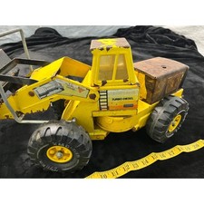 Vintage Tonka Turbo Diesel Front Loader Pressed Steel Yellow Construction Truck