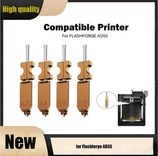 For Flashforge AD5X Nozzle Hardened Parts Quick Detachable 0.25mm-0.8mm SDE