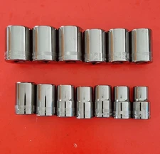 New Craftsman OVERDRIVE 1/2" Drive Metric 13pc Shallow Socket Set 12 - 24mm 6pt