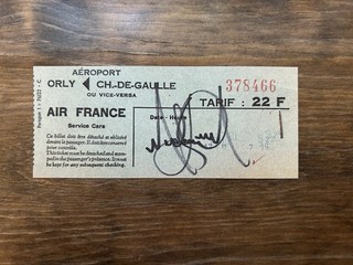 Michael Jackson Autographed Service Car Ticket Signed