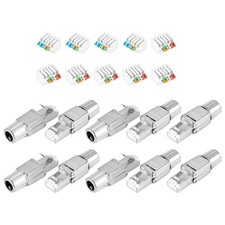 RJ45 Cat7 Connectors Tool- Reusable Shielded Ethernet Termination Plugs,5662