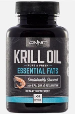 ONNIT Antarctic Krill Oil Soft Gels, Dietary Supplement with Omega-3s SEALED NEW