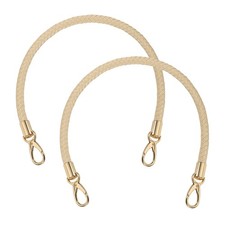 2 Pcs Braided Purse Strap, 21.6 Inch for Handbag Tote Making  Apricot Beige 