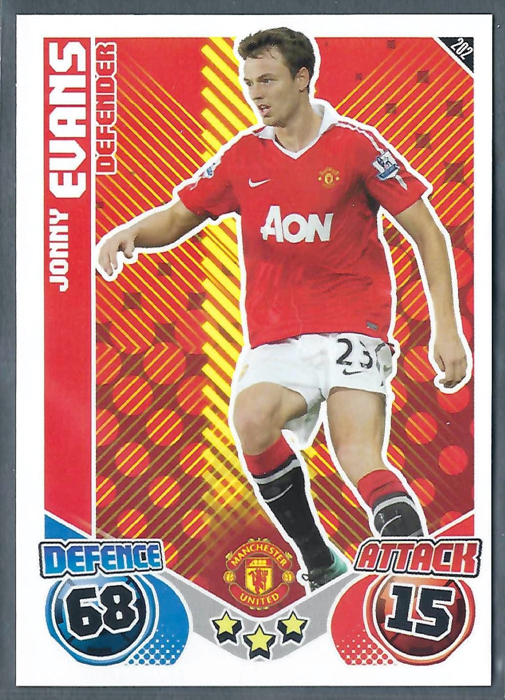2010-11 Topps Match Attax (English Premier League) -Jonny Evans #202 - United