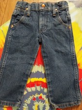 Vtg Wrangler Toddler Kids Jeans Dark Blue Denim Western boy Size 2T rodeo 2