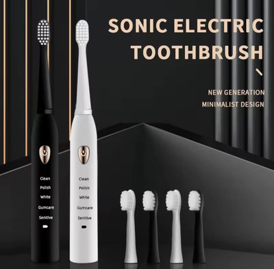 Sonic Elektrische Zahnbürste 5-Gang-Modus USB-Aufladung ipx7 wasserdicht Weiß