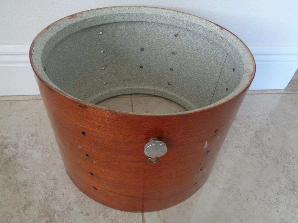 1970s VINTAGE  LUDWIG 13"x 9"d RACK TOM  DRUM MAPLE SHELL 3 PLY w/RE RINGS USA - Image 2 of 4