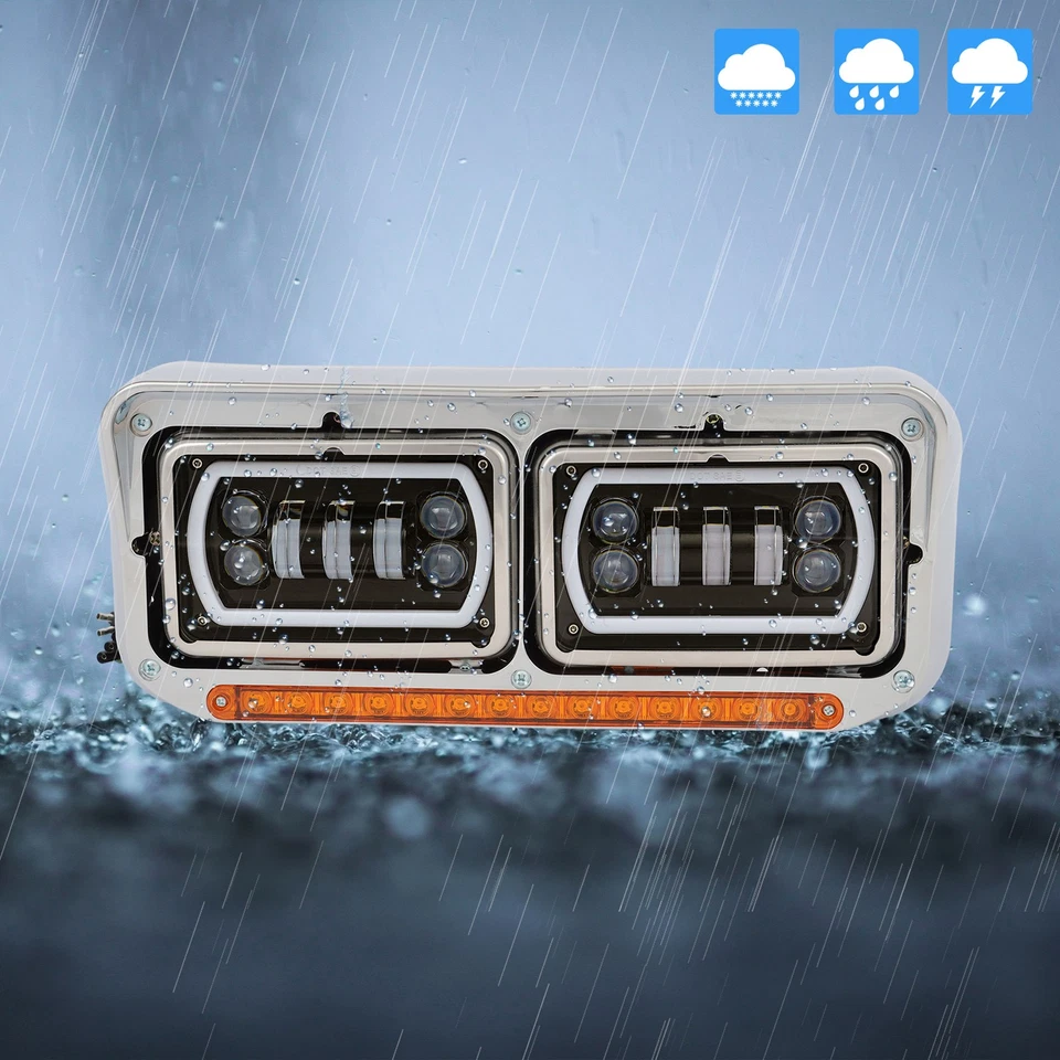 Lâmpada de faróis projetor LED DRL para Kenworth W900 81-19 para Western Star 4800 - Imagem 2 de 4