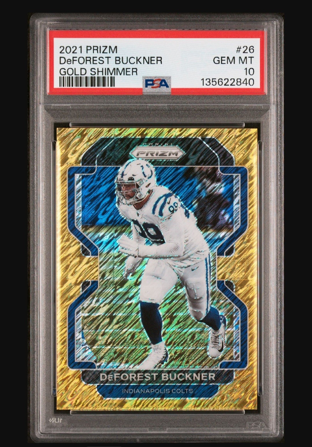 2021 Prizm DeForest Buckner Gold Shimmer 10/10 PSA 10 💎 POP 1
