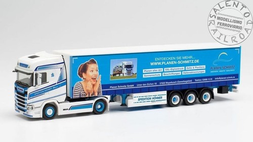 Herpa 313636 - 1:87 H0 - camion Scania CS20 HD spedition Hohner con rimorchio "P | Zustand: Nuovo