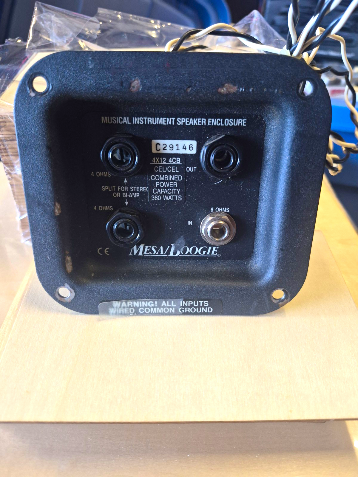 Mesa/Boogie 4x12 4CB Wired Speaker Cabinet input Plate. Multi-Function.
