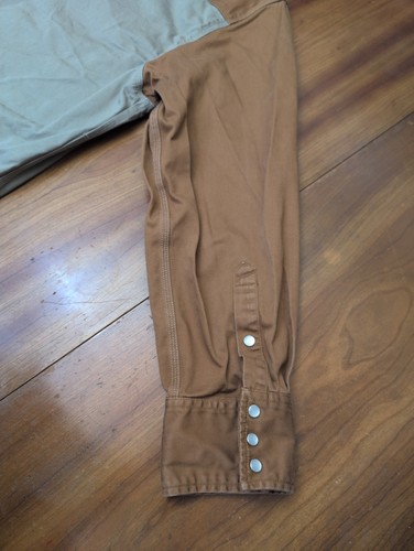 Carhartt Ironwood Twill Pearl Snap Shirt Mens Sz 2XL Brown Heavyweight S209 KBN - Picture 15 of 16