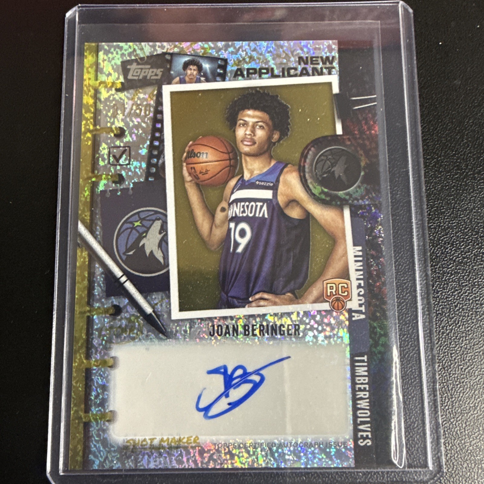 2025-26 Topps Joan Beringer RC Auto New Applicant Auto RC #NA-JB GOLD /50