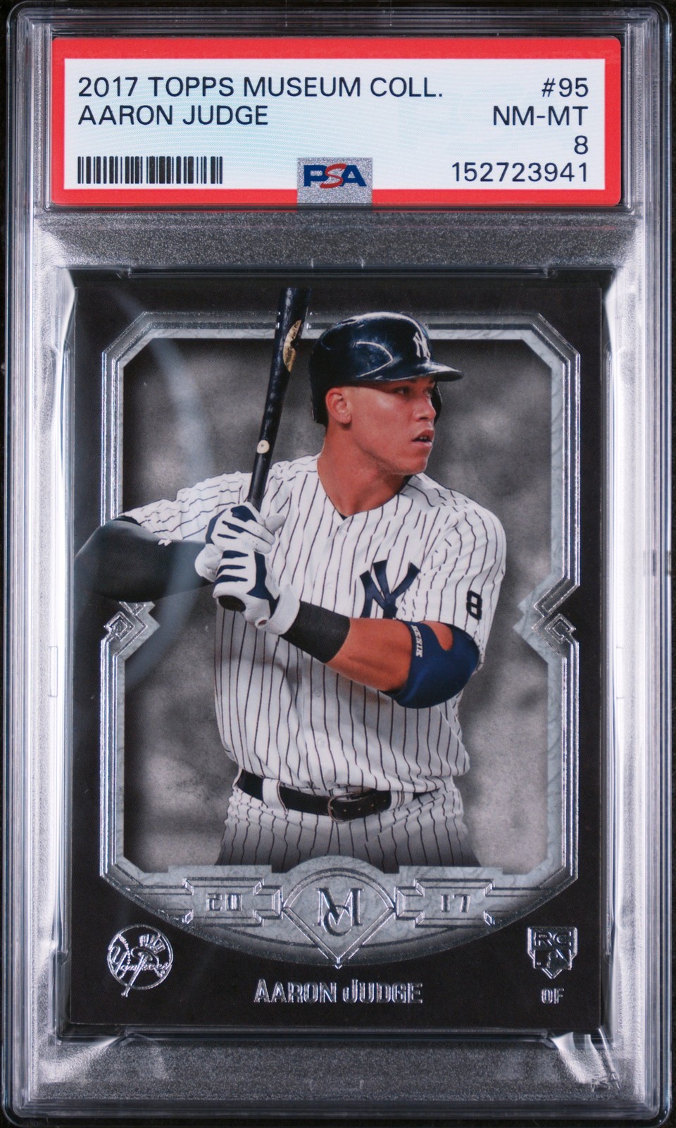 2017 TOPPS MUSEUM COLLECTION #95 AARON JUDGE ROOKIE RC PSA 8 view 1