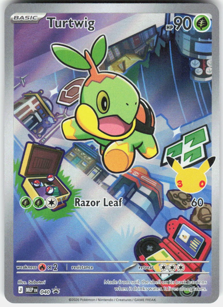 Turtwig 040 Holo P ME: Mega Evolution Promo Pokemon Near Mint