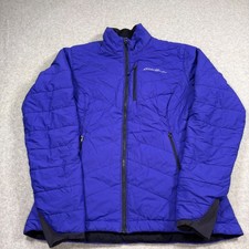 Eddie Bauer Kids Reversible Puffer Jacket Blue Navy Full Zip Quilted Coat
