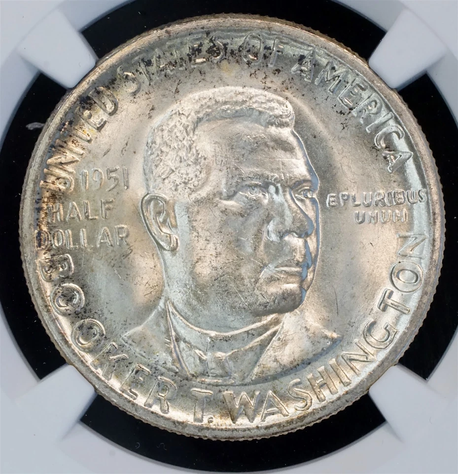 1951 Washington-Carver Commemorative Silver Half Dollar MS 65 NGC 50C US COIN - Image 3 of 4