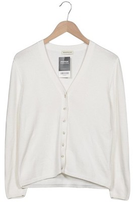 Repeat Strickjacke Damen Cardigan Jacke Gr. EU 40 Baumwolle Cremeweiß #3sirqud