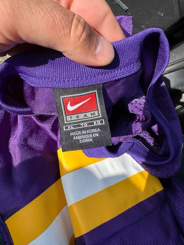 Vintage Nike LSU TIGERS HERREN XL #22 NCAA Fußball Trikot Lila Fournette Selten - Bild 4 von 7