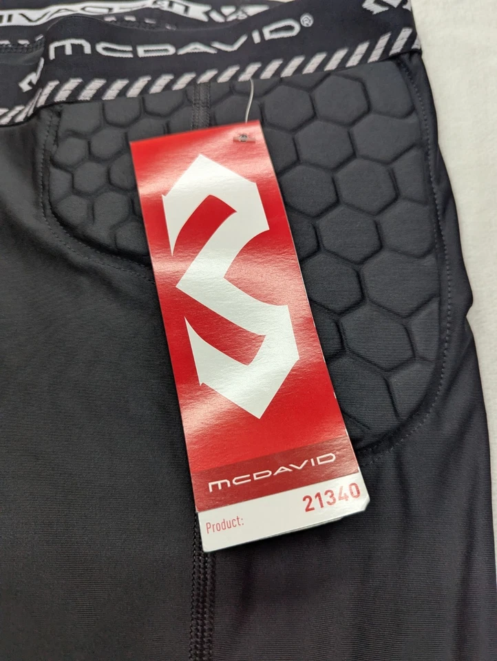 McDavid Baloncesto Compresión 3/4 Apretado con Almohadillas Altas de Cadera Negro Para Hombre X-Grande Foto 3 de 4