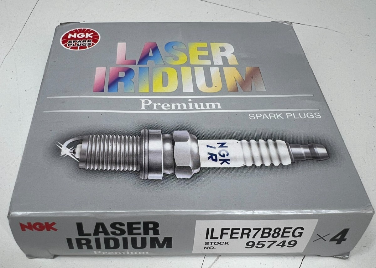 Pack of 4 NGK 95749 Laser Iridium Spark Plugs ILFER7B8EG 14mm Thread Flat Seat