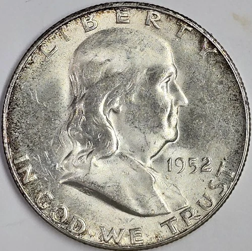 1952 S 90% Silver Franklin Half Dollar UNC