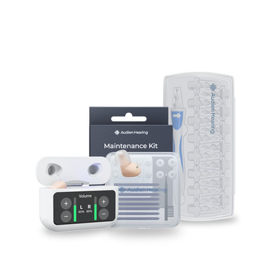 Atom X Complete Care Bundle Premium Rechargeable OTC Hearing Aids + Full Kit