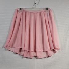 Body Wrappers Light Pink Ballet Chiffon Pull-On Skirt Girl's Large/X-Large