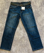 Calvin Klein Jeans Mens 34x30 Relaxed Straight Leg Medium Wash Denim Pants NWT