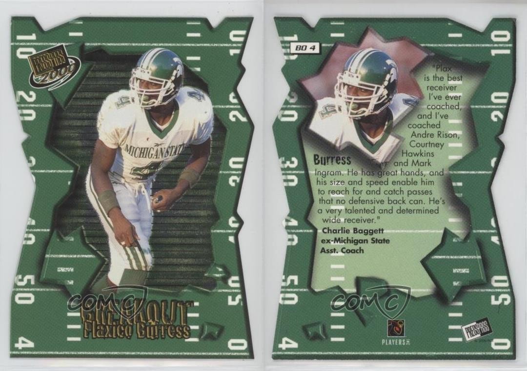 2000 Press Pass Breakout Plaxico Burress #BO4 Rookie RC 1l6n