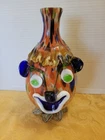 GENUINE! Vintage MURANO Italian Art Glass Clown Head Vase/Decanter - Hand Blown