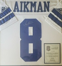Troy Aikman Autographed and Framed White Cowboys Jersey 