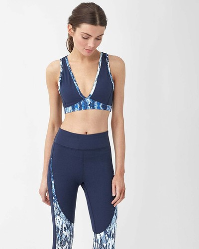 Splendid Studio Women's Yoga Stripe Printed Snake Ombre Bra Blue Sz XS NWT 68 - Picture 4 of 10