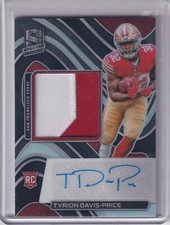 2022 Panini Spectra Silver Prizm #227 Tyrion Davis-Price 041/125 RC Relic AUTO