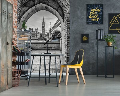 3D Grey Arch Bridge A924 Wallpaper Wall Mural Self-adhesive Assaf Frank Amy 2023