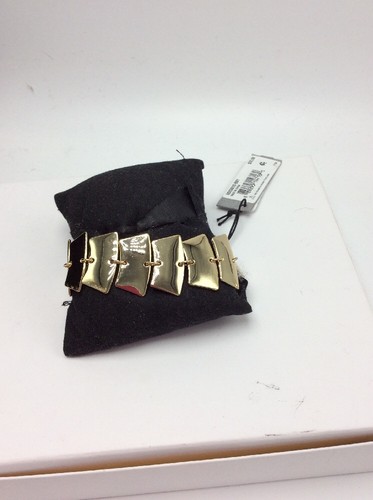 ROBERT LEE MORRIS GOLD PLATED BRACELET SCULPTURAL GEOMETRIC $55 O26 - Picture 3 of 11