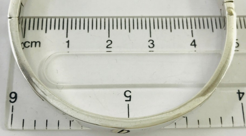 925 Sterling Silber Klapp Creolen Armreif Armband. 6,1" / 15,5 cm, 19 g - Bild 13 von 13