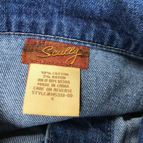 Honey Creek by Scully Button Up Denim Jacket with Fringe Sz S HC711 NEW - Picture 5 of 7