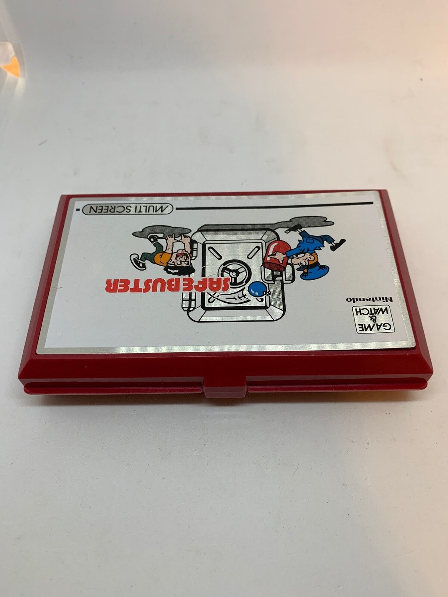 ERROR COVER ON UPSIDE DOWN** NINTENDO GAME & WATCH SAFEBUSTER 1988