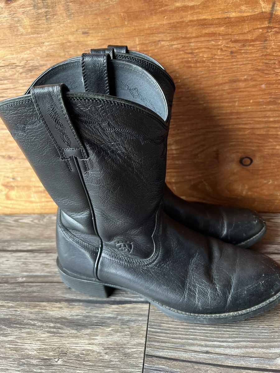 Botte Ariat Western Heritage Roper - Homme 7EE - Cuir Noir - Occasion