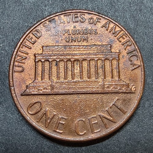 1982 LINCOLN PENNY, SENZA MARCHIO DI ZECCA, 2,5 grammi, bolle di gas grasso "E" - Foto 2 di 5