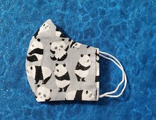 Washable Handmade Fabric Face Mask filter pocket PLAYFUL PANDAS
