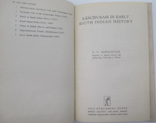 Pallavas von Kancipuram in der frühen südindischen Geschichte T. V. Mahalingam 1969 HC - Bild 4 von 7