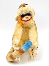 Steiff Mohair Monkey Mungo 9" Tall Cute Very Colorful 1950's