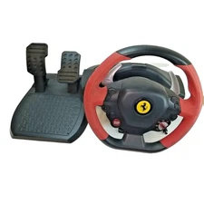 Thrustmaster Ferrari 458 Spider Racing Wheel Pedal Set Untested used sold as is